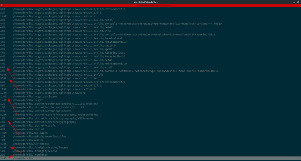 Cómo encontrar el tamaño del directorio de Linux