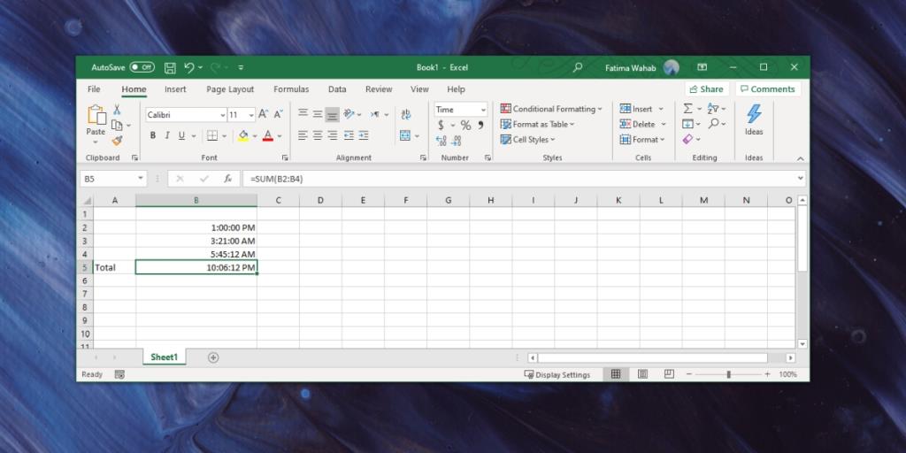 Como adicionar horas no Microsoft Excel