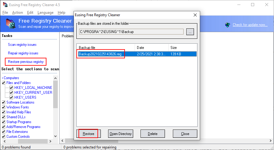 Eusing Free Registry Cleaner: Descargar + Cómo usar