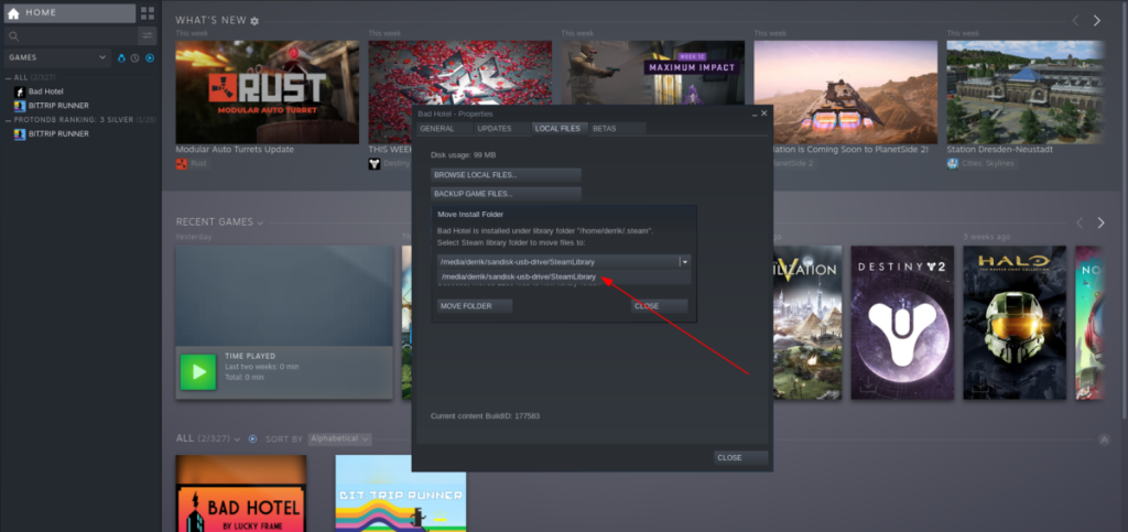 Cara mengunduh game Steam ke USB di Linux