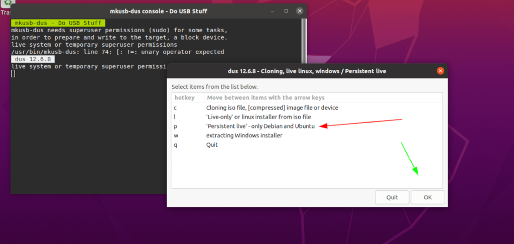 Как настроить постоянный USB-накопитель Ubuntu