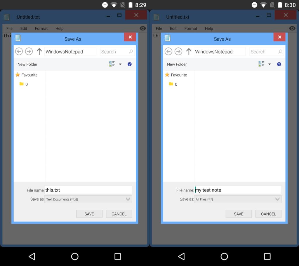 รับแอพ Windows Notepad บน Android