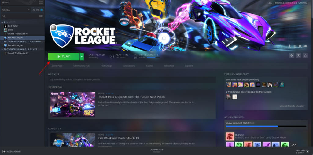 Cách chạy Rocket League trên Linux