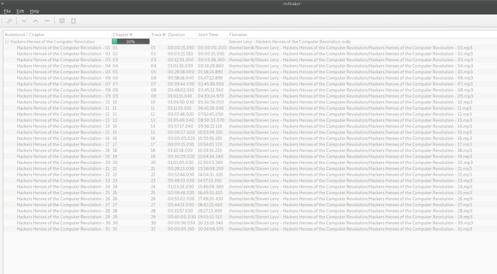 Como criar livros de áudio no Linux com M4Baker
