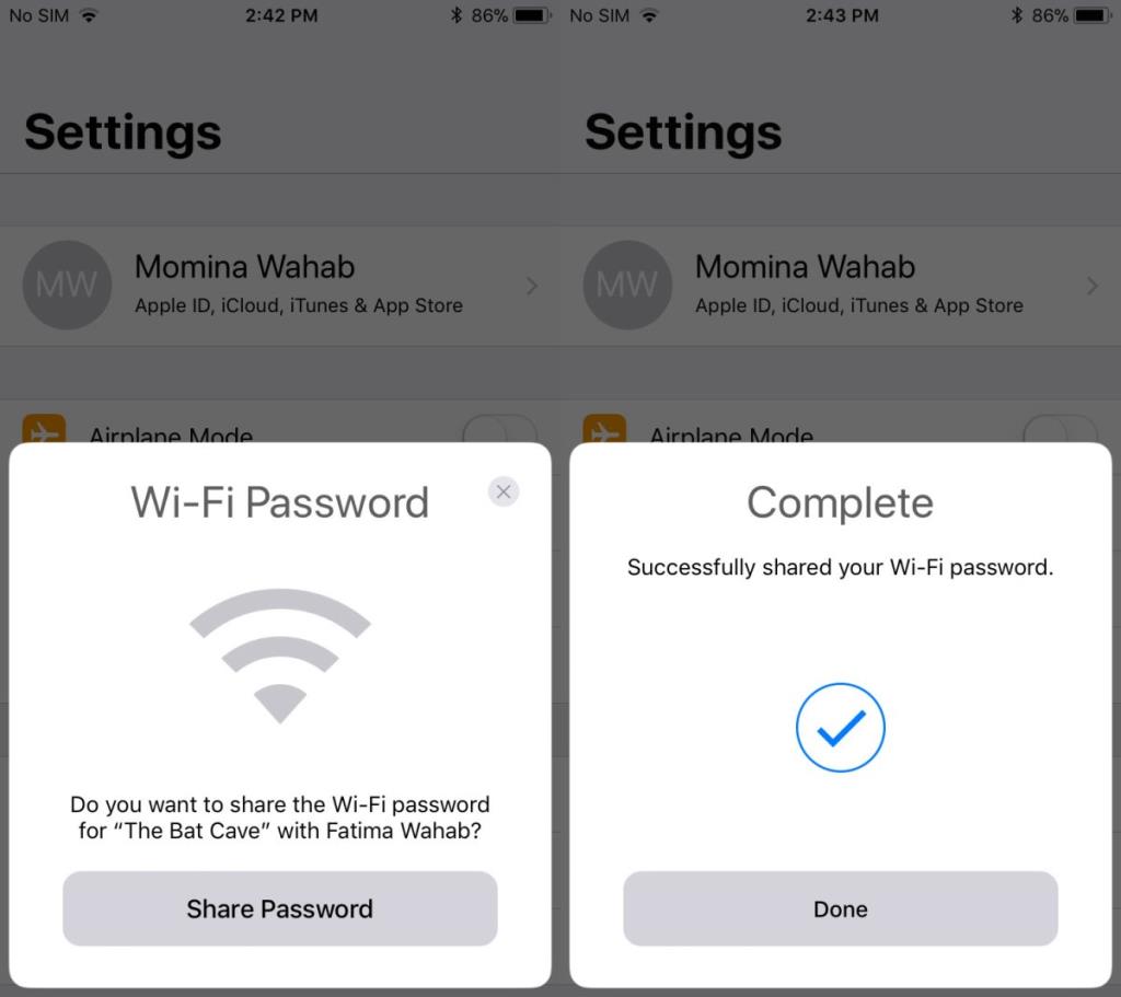 วิธีแชร์รหัสผ่าน WiFi ใน iOS ระหว่างอุปกรณ์