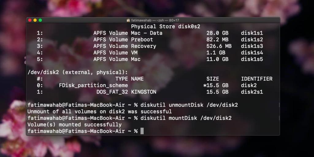 Como montar uma unidade ejetada sem desconectá-la fisicamente no macOS