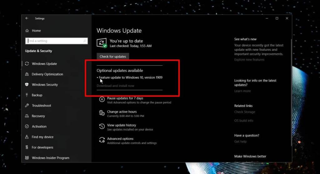 Cara mendapatkan pembaruan Windows 10 November 2019