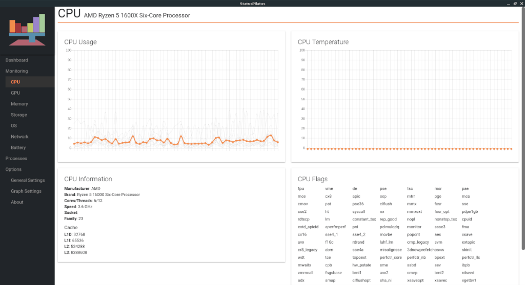 StatusPilatusで詳細なLinuxシステム情報を取得する方法