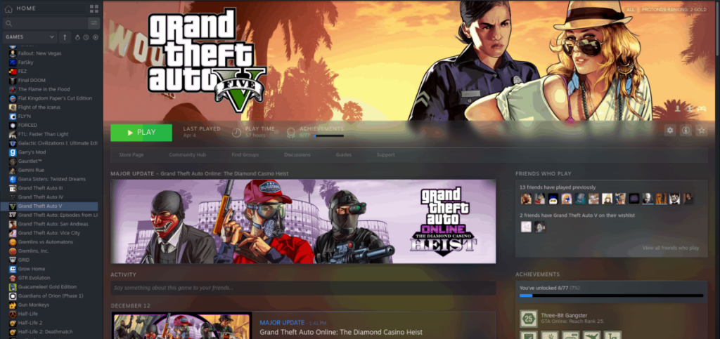 Cómo jugar Grand Theft Auto 5 en Linux