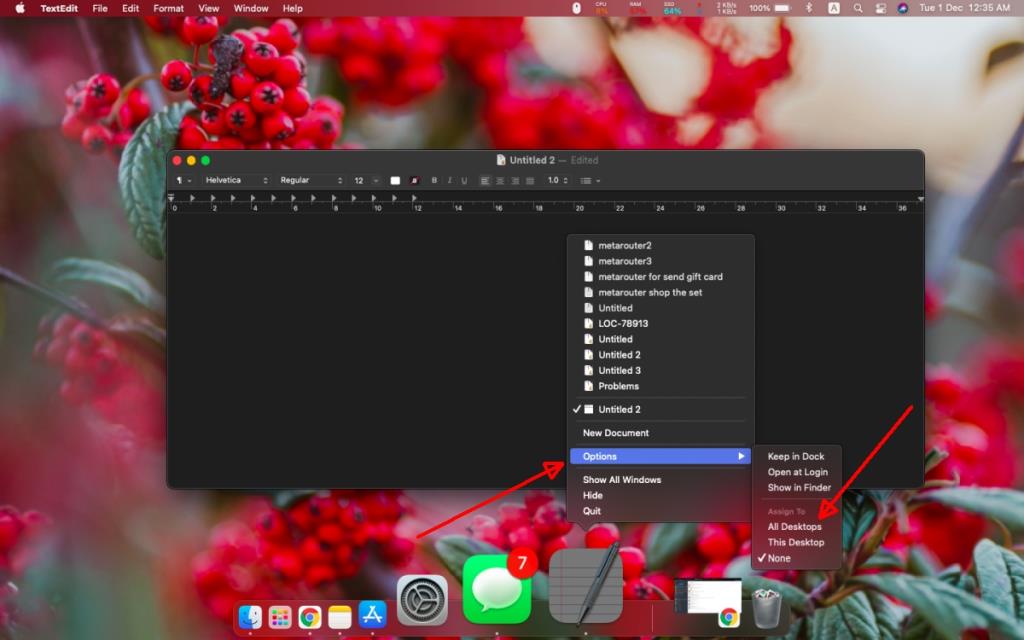 Come aggiungere unapp ai desktop virtuali su macOS