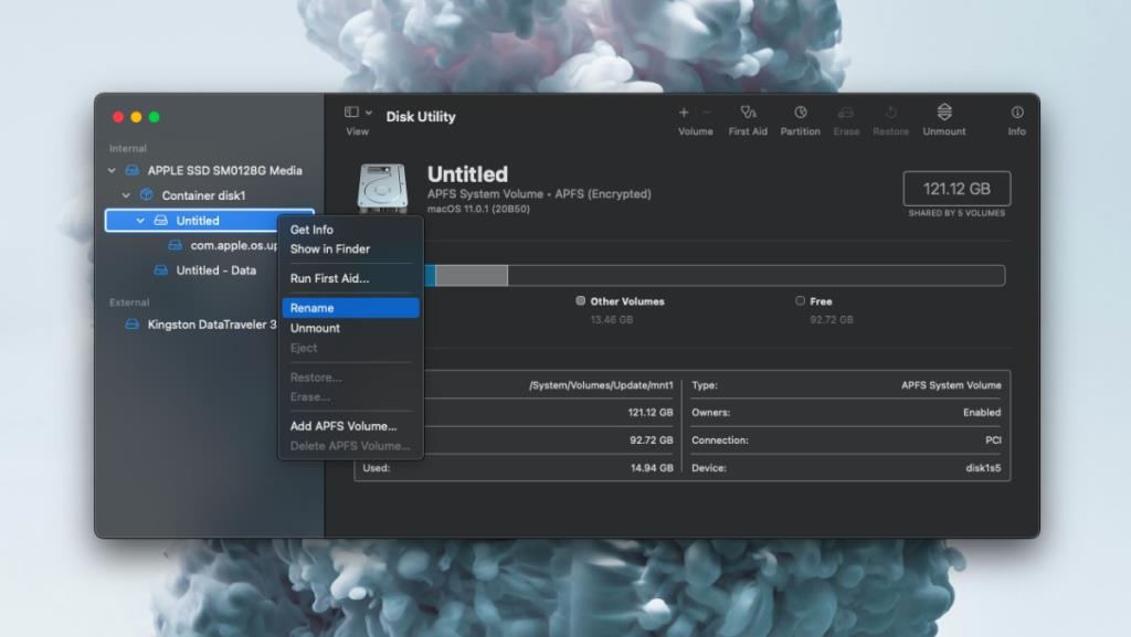 Come rinominare un disco su macOS