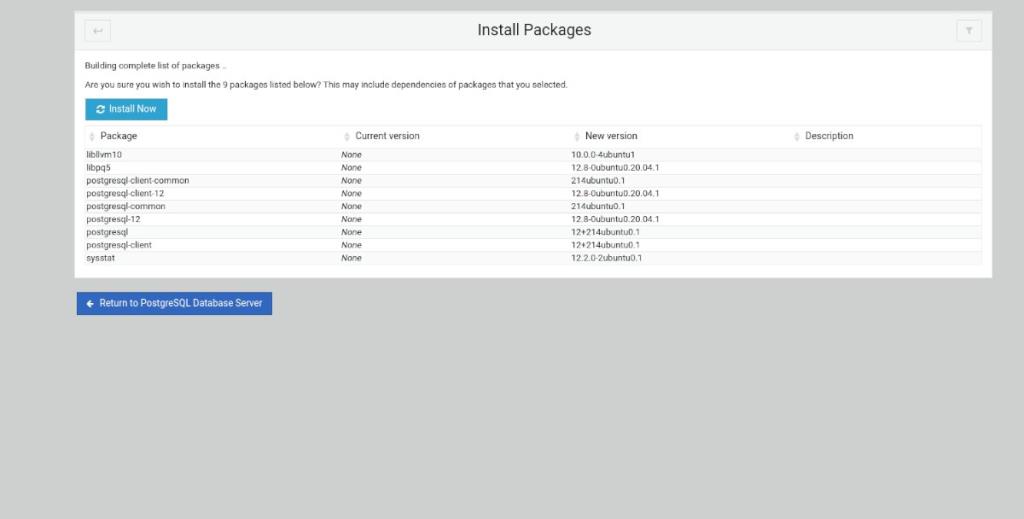 So richten Sie einen PostgreSQL-Datenbankserver mit Webmin auf Ubuntu Server ein