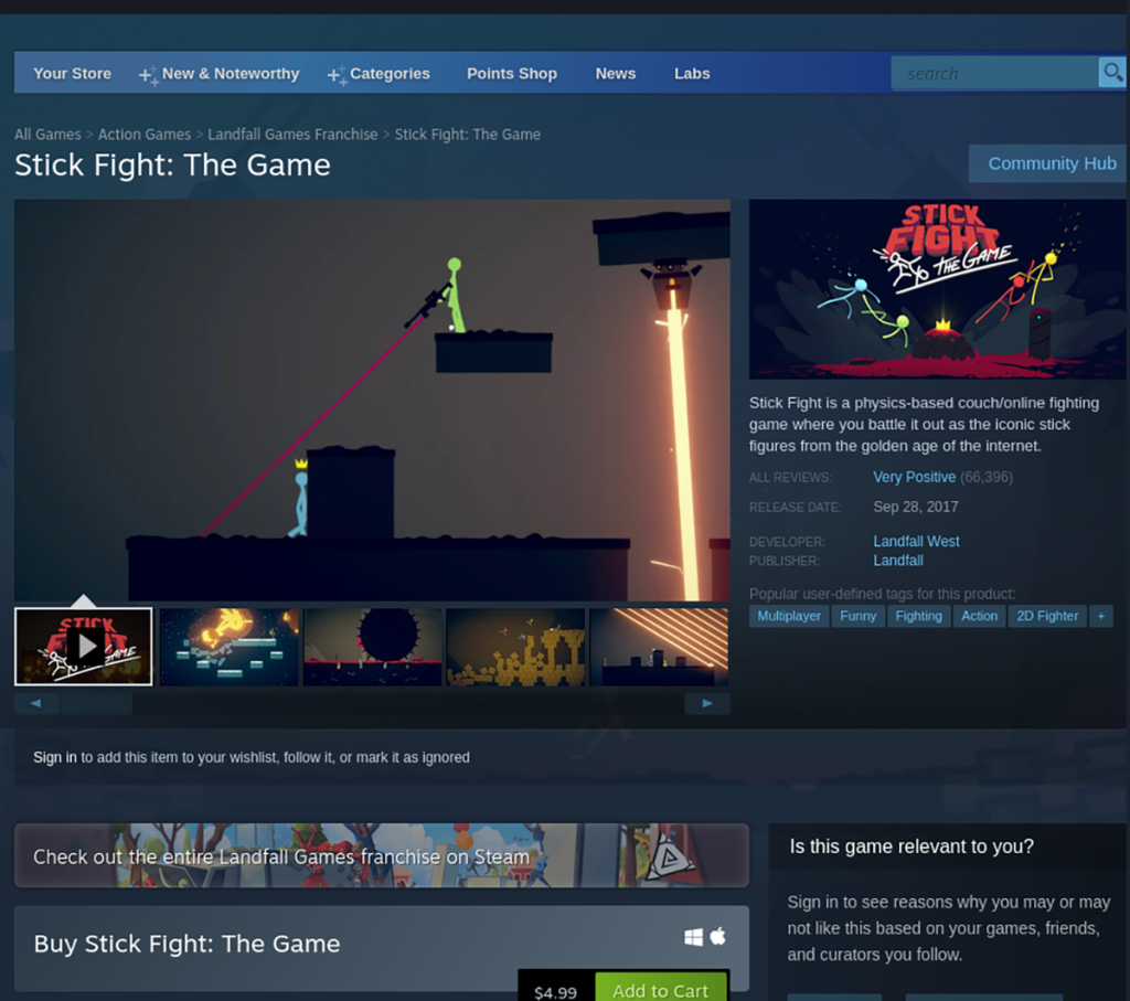 Cara memainkan Stick Fight: Game di Linux