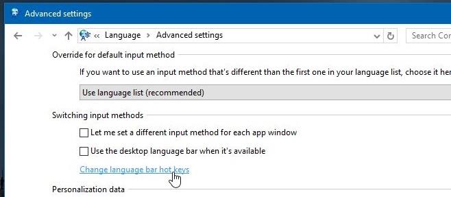 So ändern Sie das Tastaturlayout mit einer Tastenkombination in Windows 10