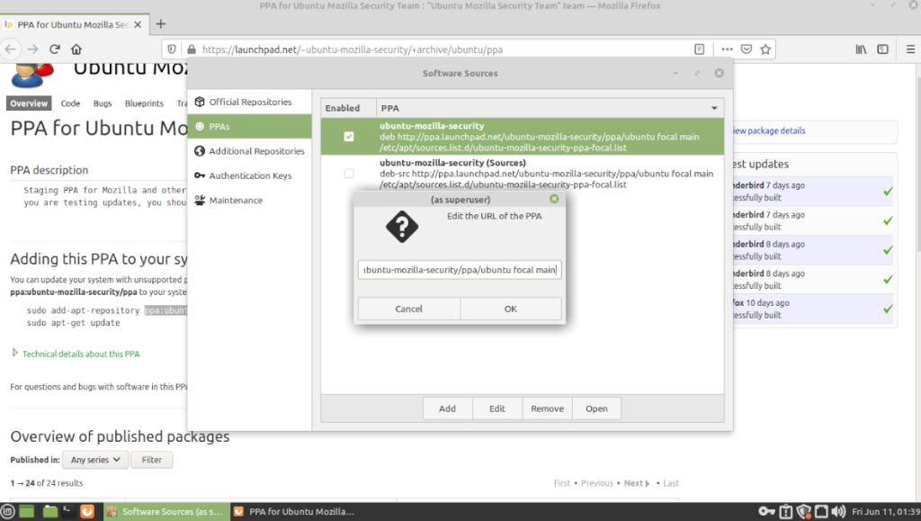 Cara mengedit PPA di Linux Mint