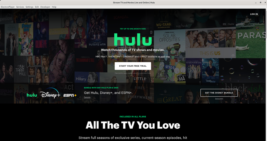 Como assistir o Hulu no desktop Linux com Electronplayer