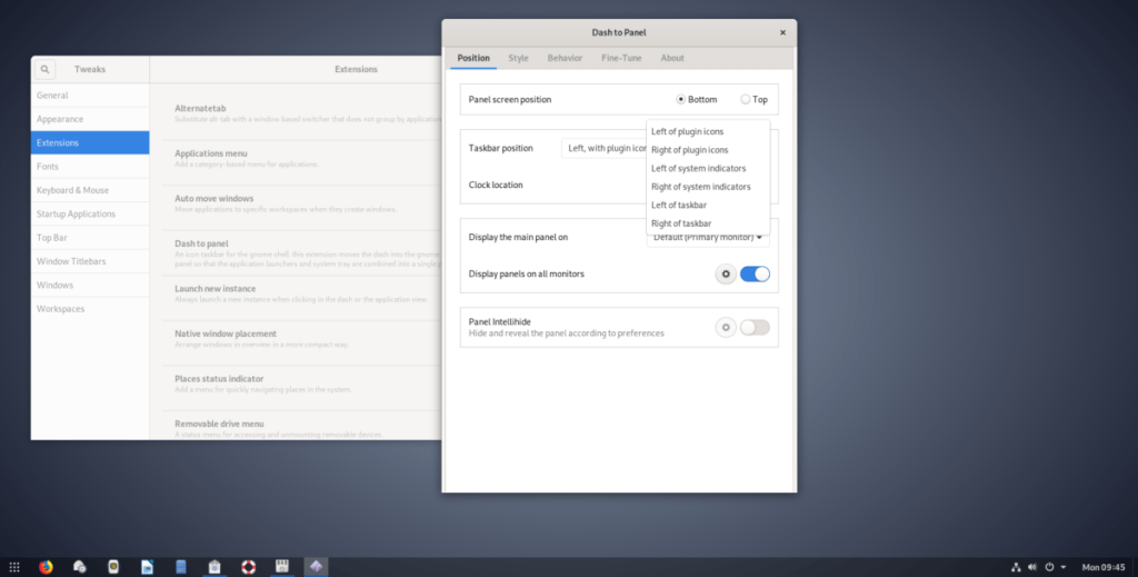 Como usar o Dash to Panel para fazer o Gnome Shell se parecer com o Windows