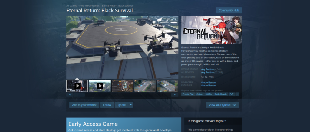 Cómo jugar Eternal Return: Black Survival en Linux