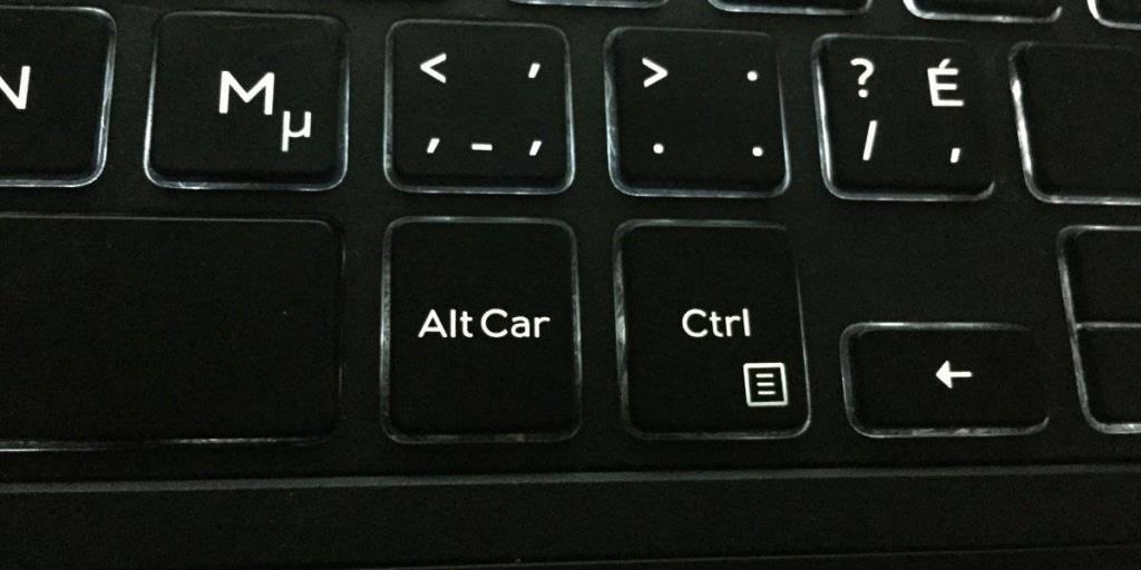 Como usar a tecla Alt Car ou AltGr no teclado no Windows 10