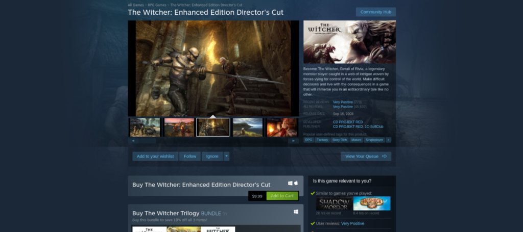 วิธีเล่น The Witcher: Enhanced Edition Directors Cut บน Linux