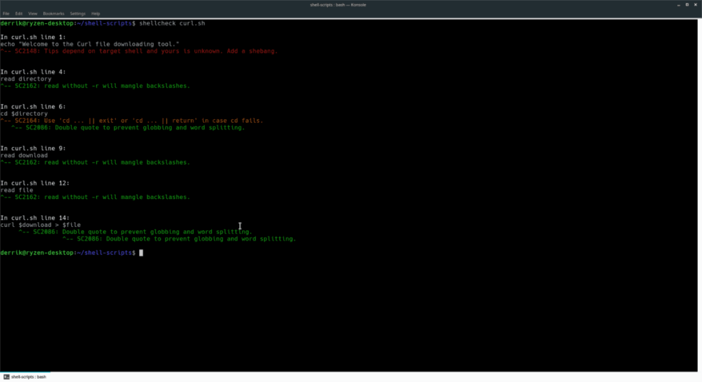 Como depurar scripts Linux Bash com ShellCheck