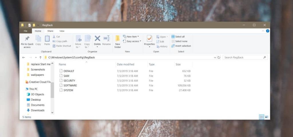 Cara mengaktifkan pencadangan Registry di Windows 10