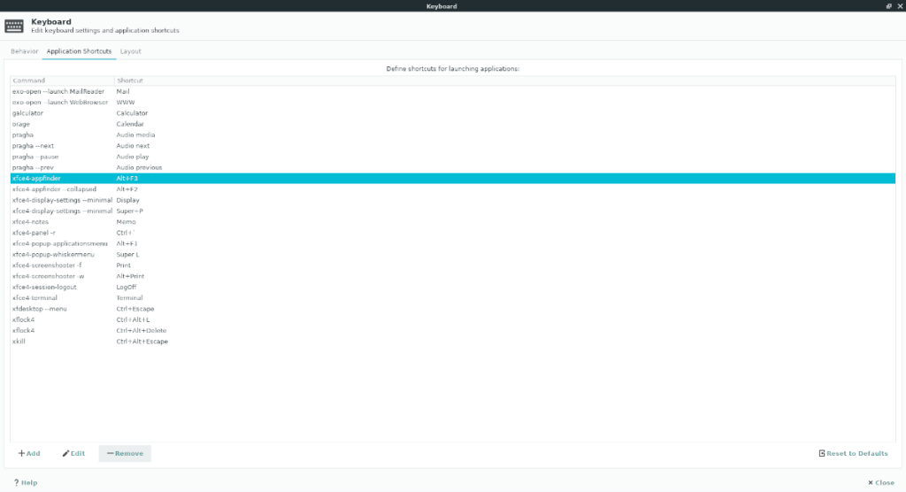 Como personalizar atalhos de teclado na área de trabalho do XFCE4