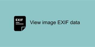 如何查看圖像 EXIF 數據