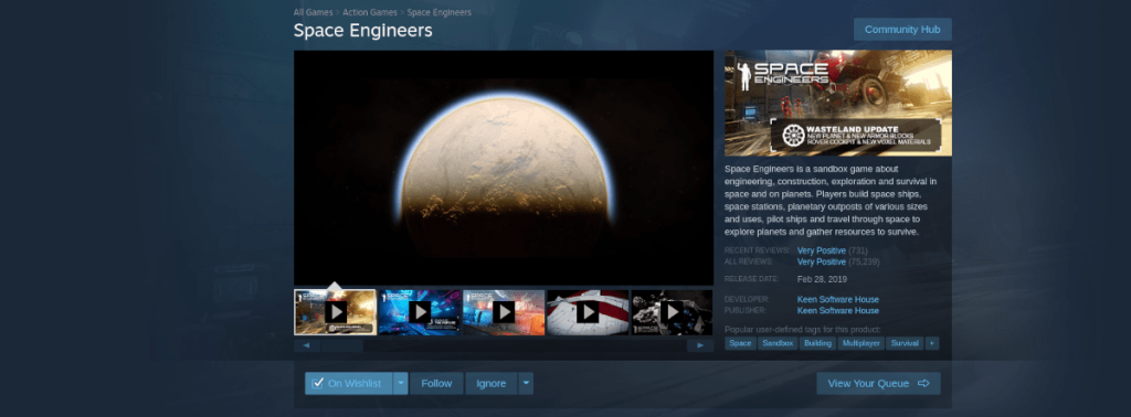 Cómo jugar Space Engineers en Linux