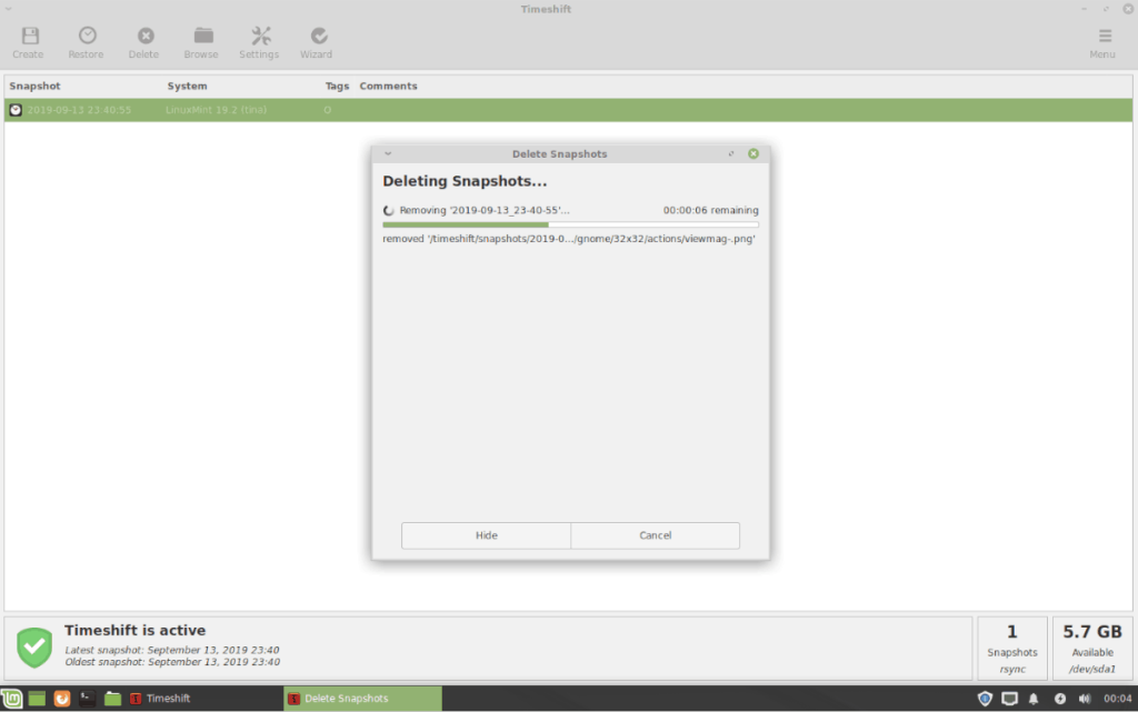 Cara mengatur snapshot cadangan di Linux Mint