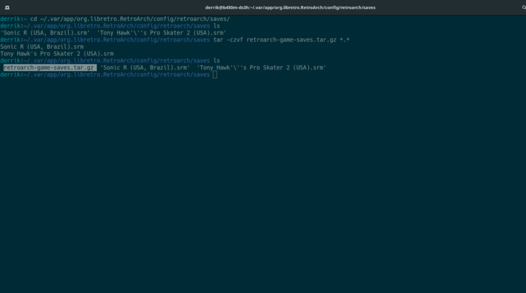Cách sao lưu các bản lưu trò chơi Retroarch trên Linux