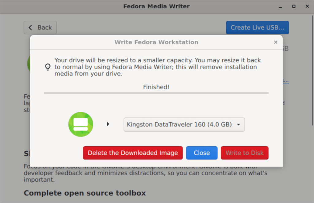 Fedora MediaWriterを使用してFedoraインストールUSBを作成する方法