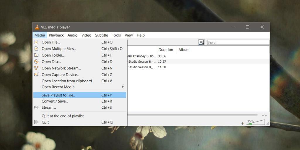 Como salvar uma lista de reprodução no VLC player no Windows 10