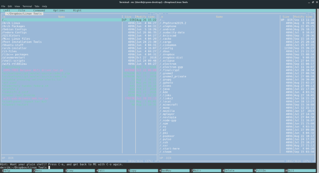 Cara menelusuri hard drive dari terminal di Linux