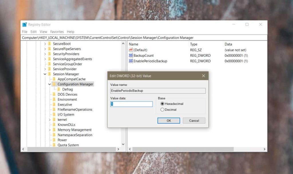 Cara mengaktifkan pencadangan Registry di Windows 10