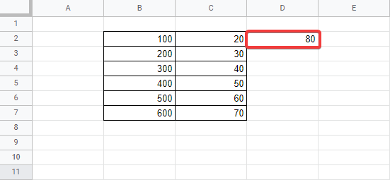 So subtrahieren Sie in Google Sheets (vollständige Anleitung)