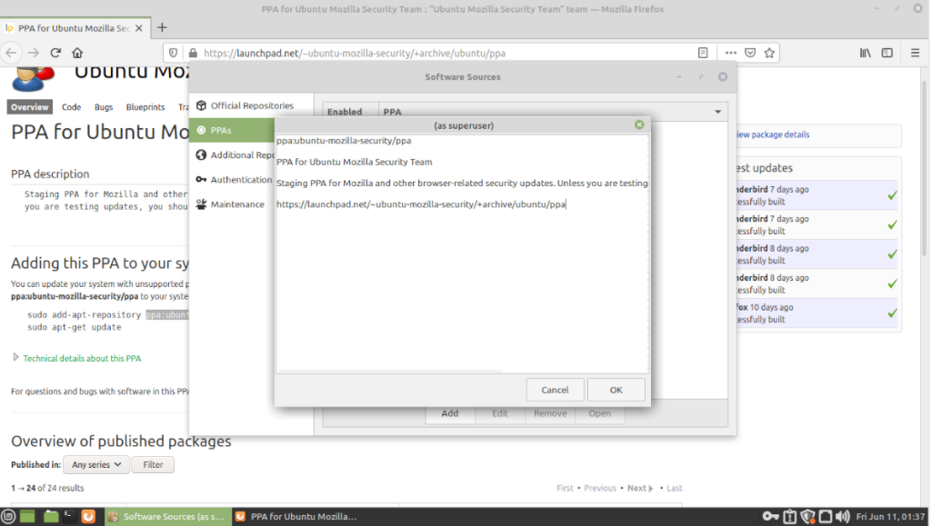 Cara mengedit PPA di Linux Mint