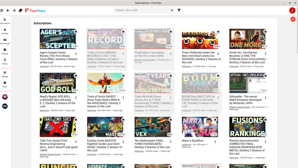 Cómo ver YouTube en el escritorio de Linux con FreeTube