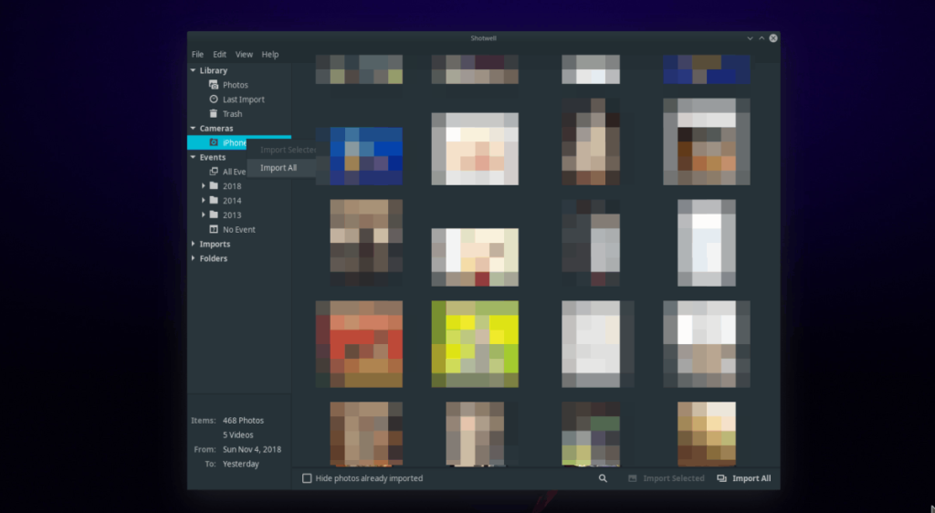 Como importar fotos no Linux com Shotwell