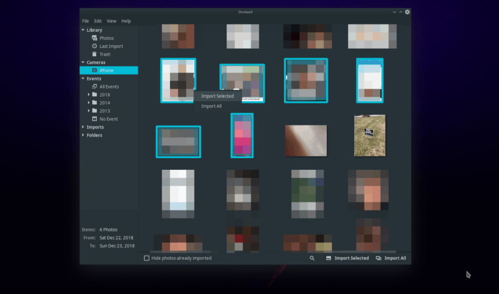 Come importare foto su Linux con Shotwell