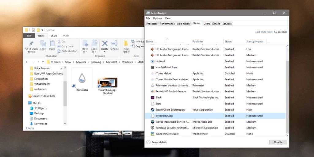 วิธีเปิดไฟล์ใน Start up บน Windows 10