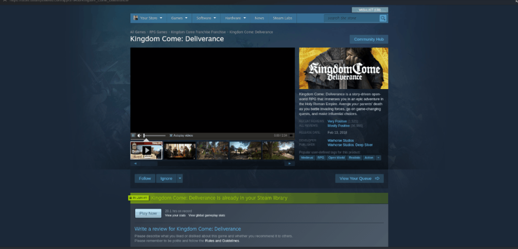 วิธีเล่น Kingdom Come: Deliverance บน Linux