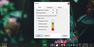So zeigen Sie Ping in der Taskleiste unter Windows 10 an