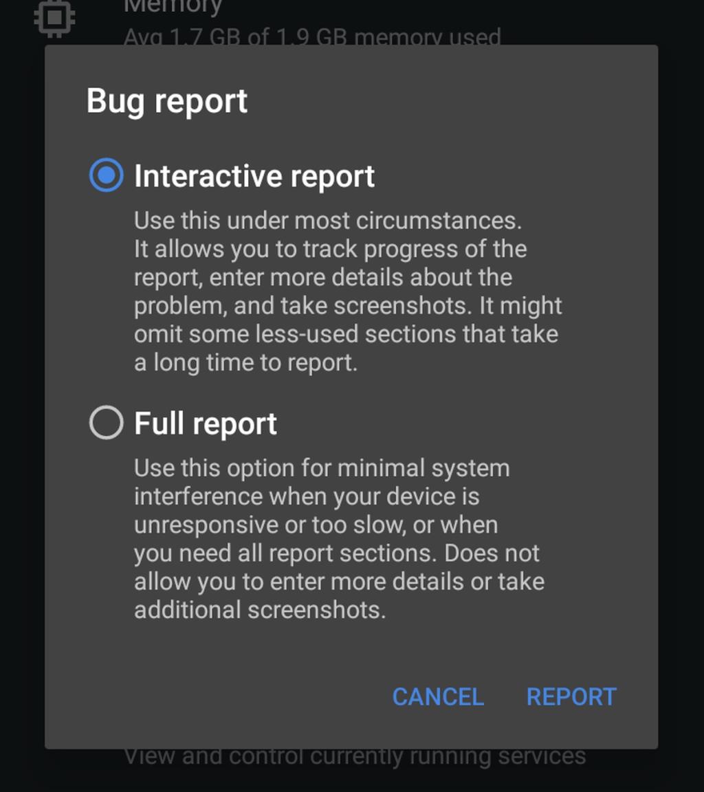 Cara mengaktifkan laporan bug tombol daya Android