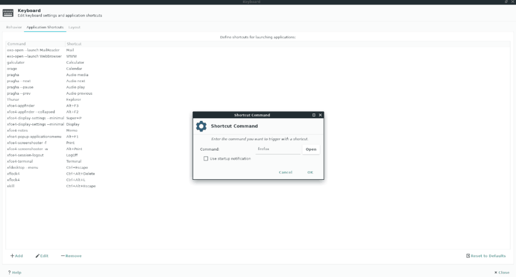 Cómo personalizar los atajos de teclado en el escritorio XFCE4