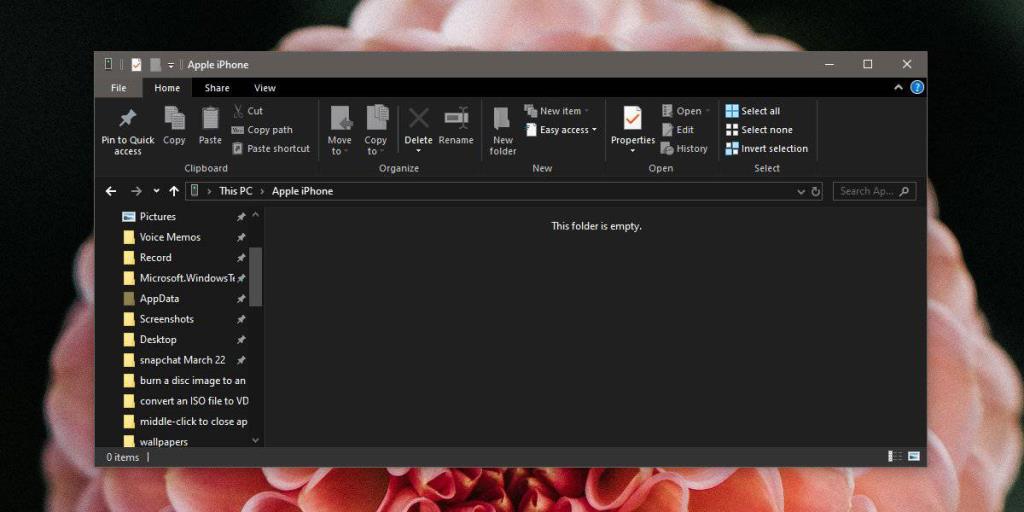 วิธีแก้ไข โฟลเดอร์นี้ว่างเปล่า เมื่อเชื่อมต่อ iPhone บน Windows 10