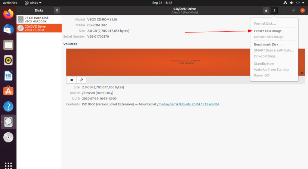 Cara mencadangkan CD-rom ke format ISO di Linux