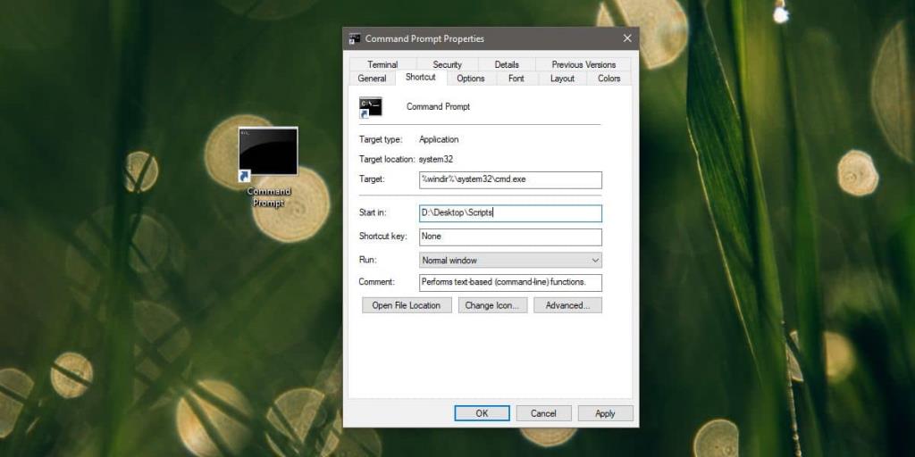 Cara membuat pintasan untuk membuka Command Prompt dalam folder pada Windows 10