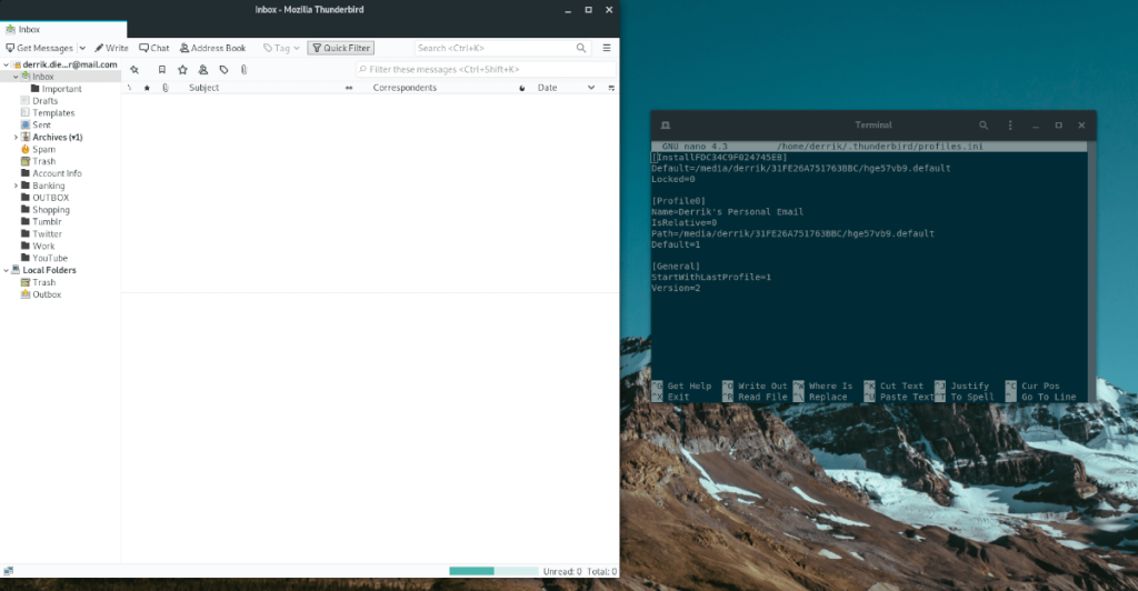 Cara membuat profil email Thunderbird Anda portabel di Linux