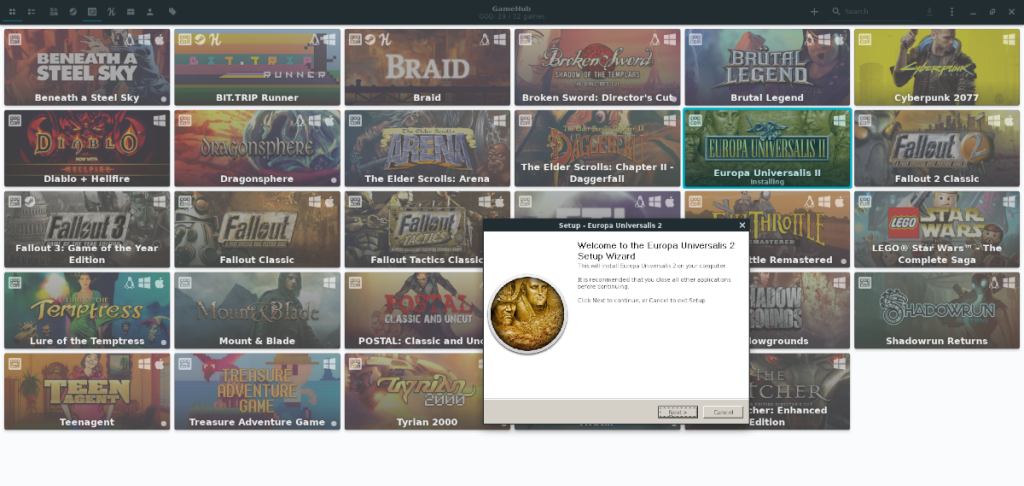 So verwenden Sie Gamehub zum Herunterladen von Steam-, GOG- und Humble Bundle-Spielen unter Linux